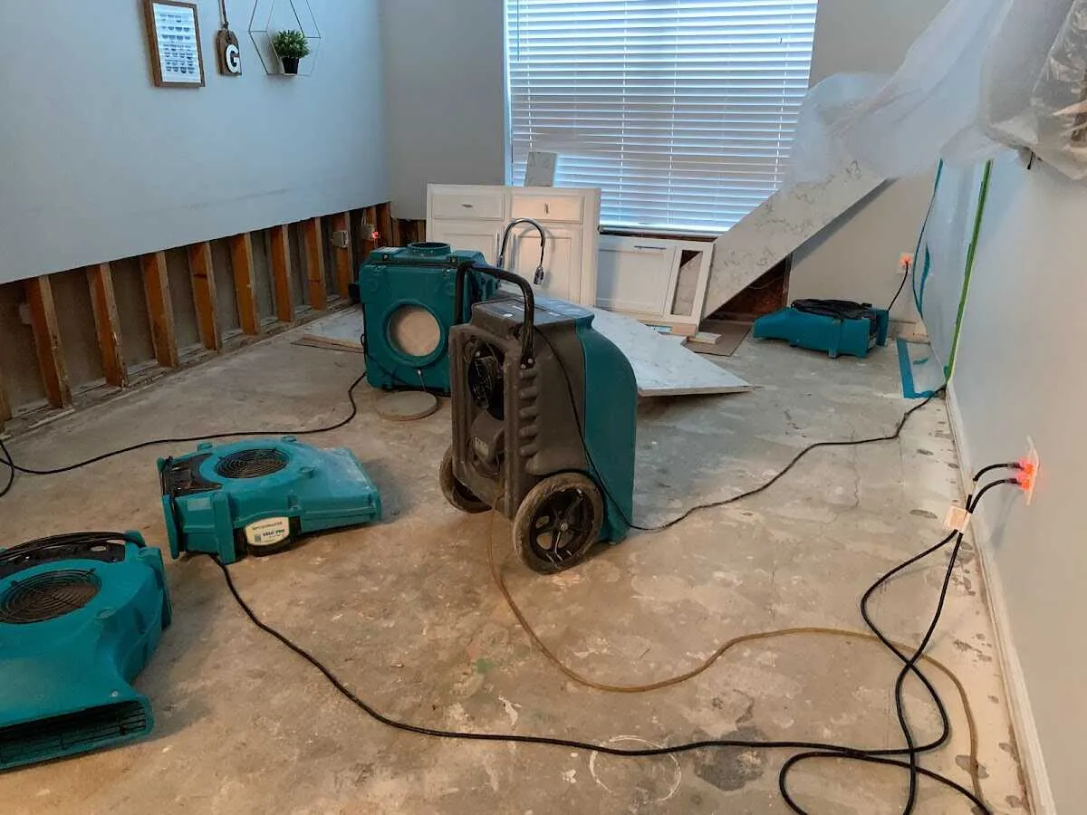 Dehumidifier in flood-cut room for Water Extraction & Removal in West Valley City